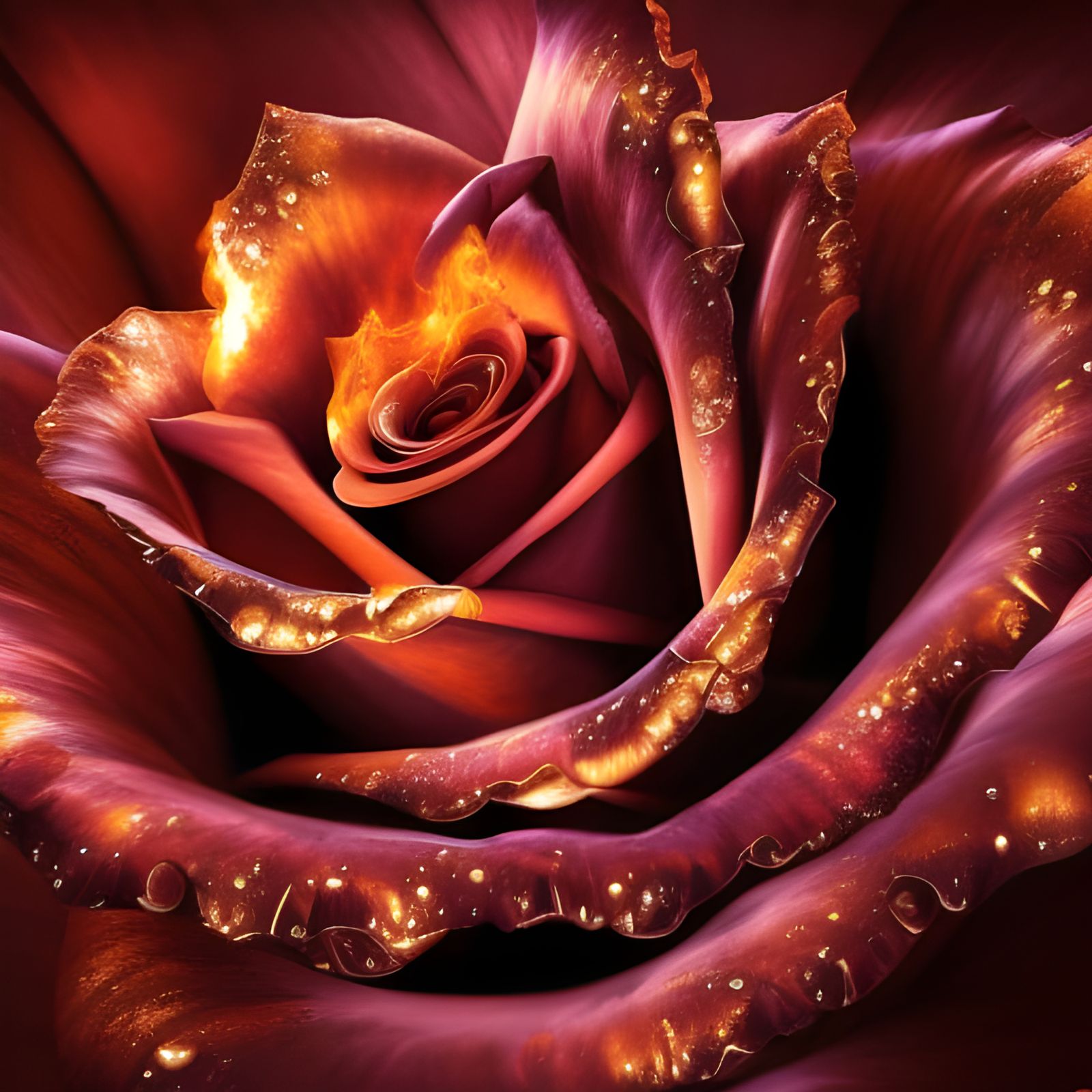 Fire rose  by @Galaxy Fox