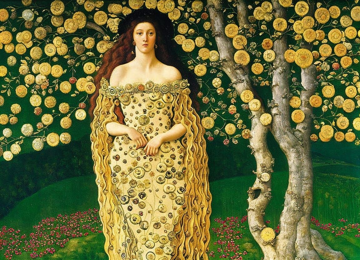 A Klimtian Take on Botticelli's Primavera