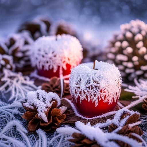 Frosted apples  by @YecArt LentL