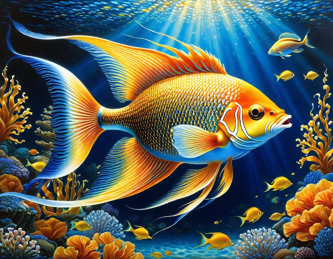 Gorgeous surreal fish underwater. - AI Generated Artwork - NightCafe ...