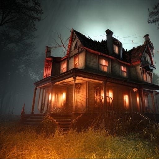 creepy haunted house