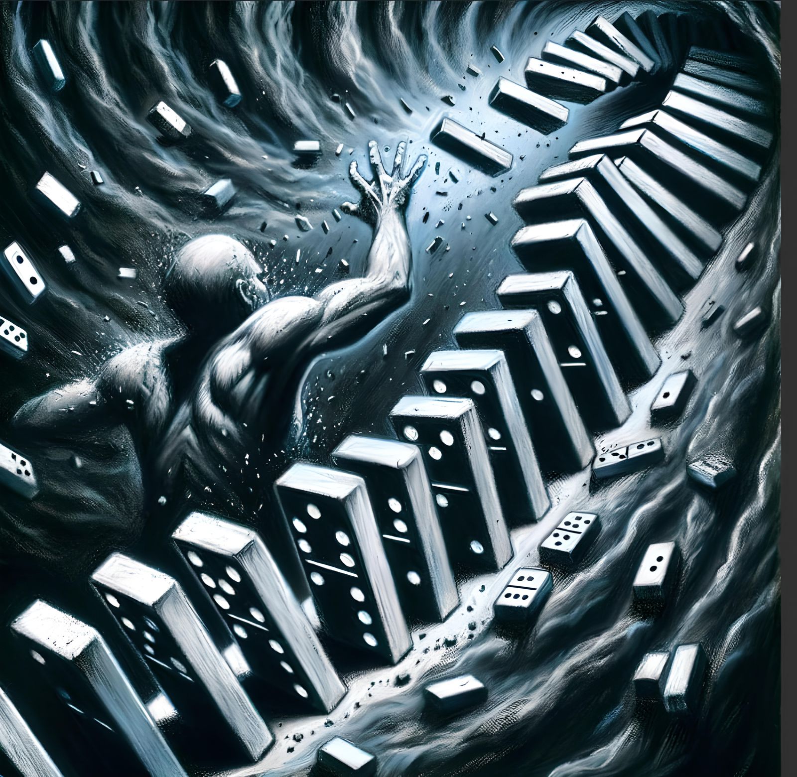 So grow, libido, throw Dominoes of indiscretions down Falling all around In cycles, in circles Constantly consuming Conq...