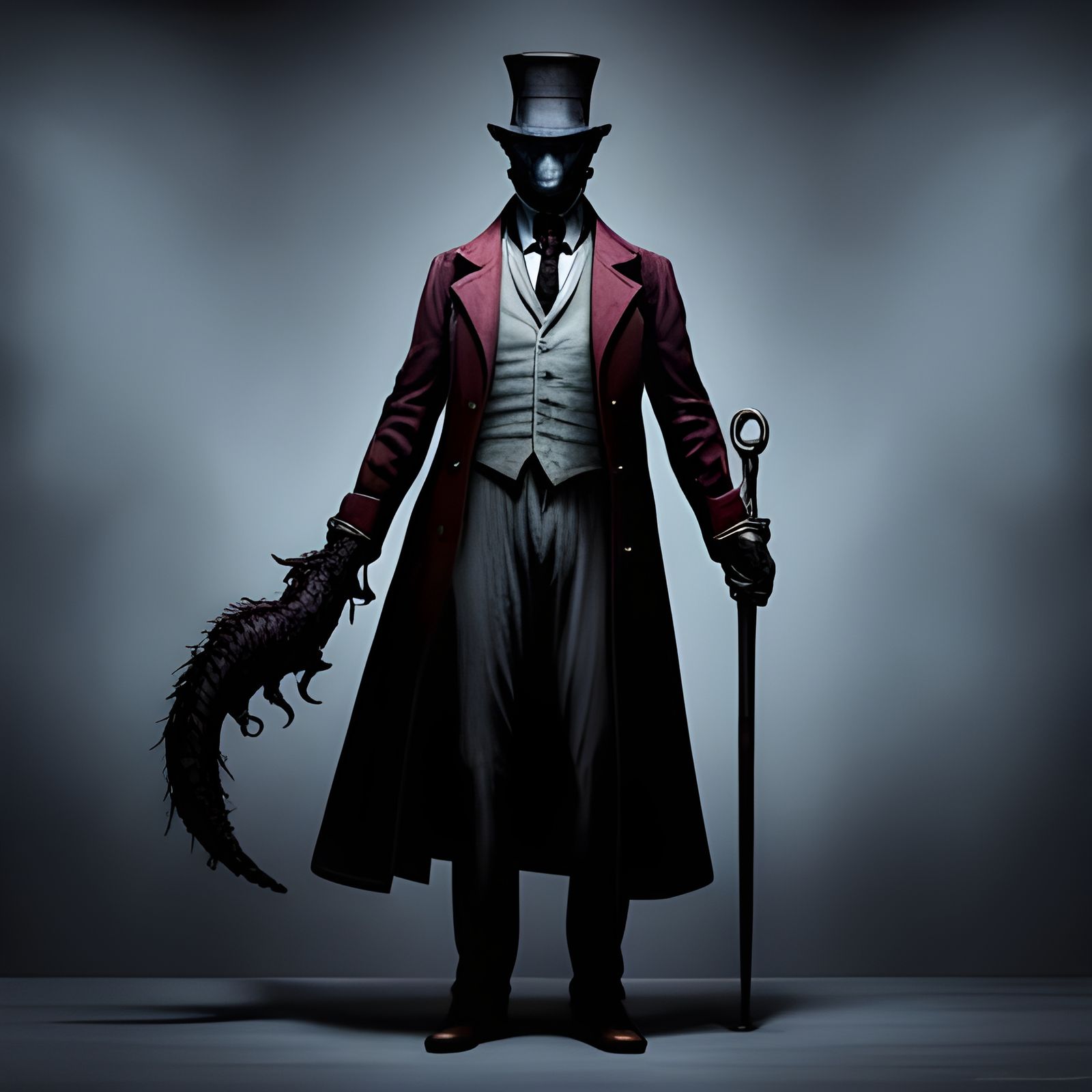 Lovecraftian character standing in an office, in bloodborne ...