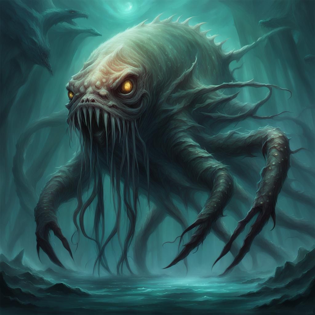 The Abyssal Stalker A Chillingly Ethereal Inhuman Creature That Doesn't 