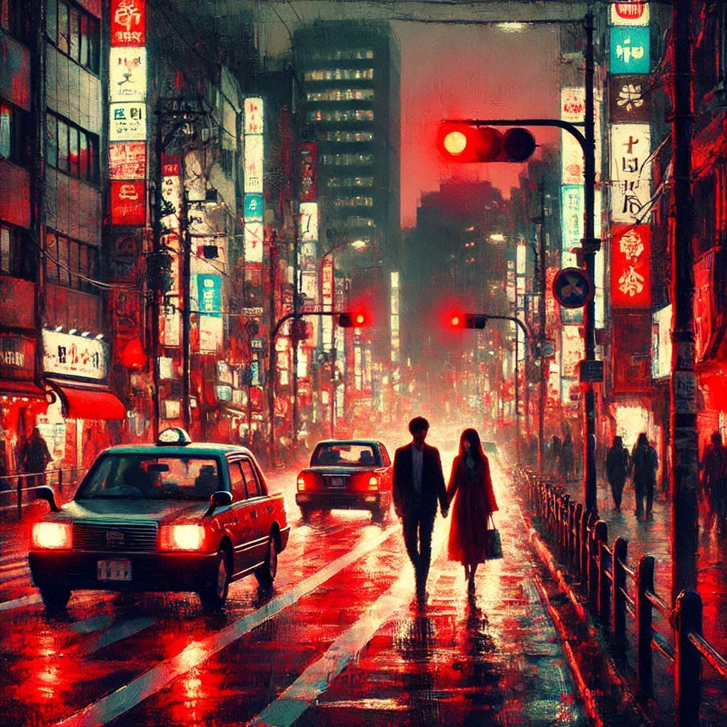 Nocturnal Whispers: The Lovers' Stroll