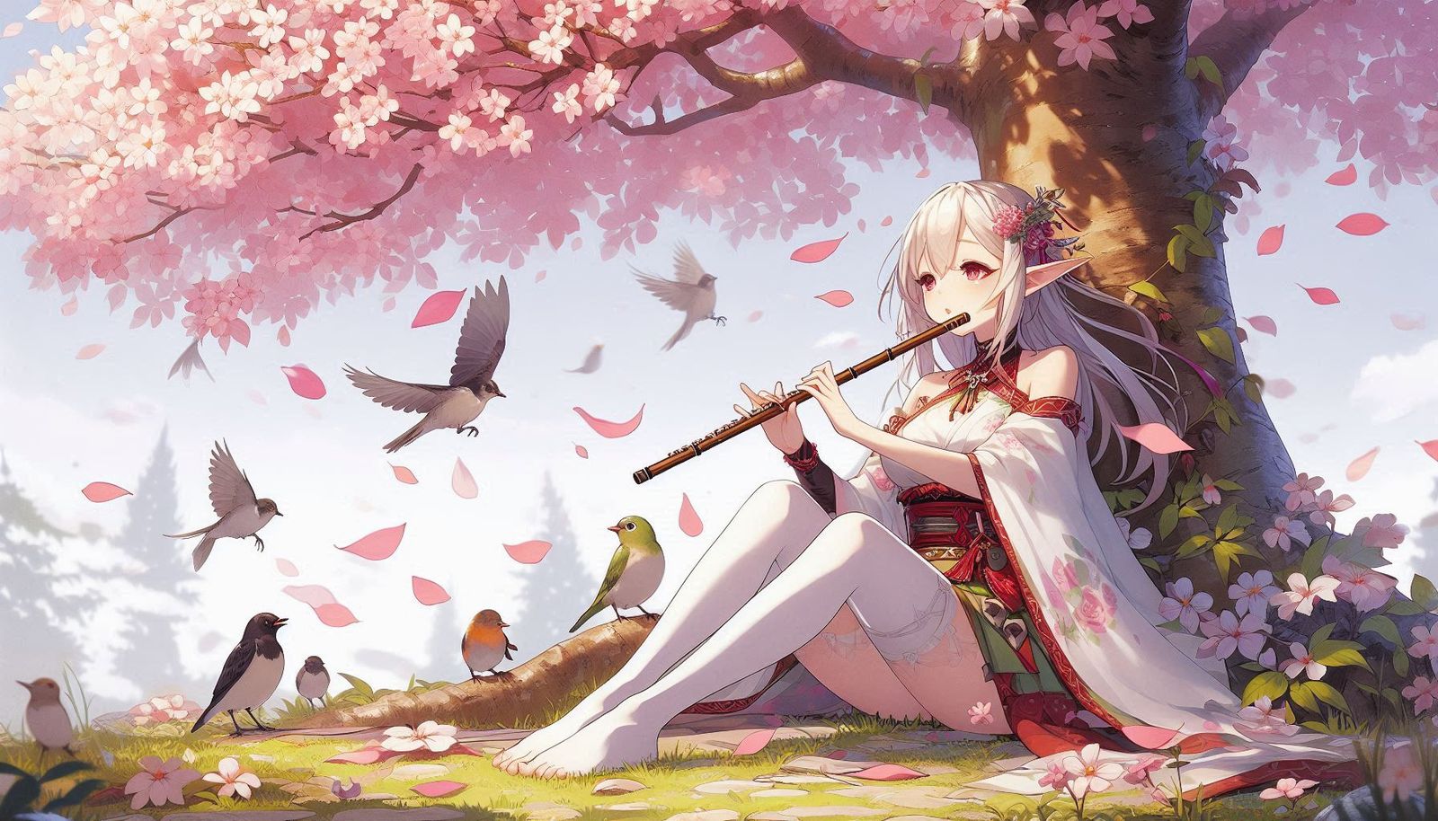 Music Among the Cherries 🌸🪈