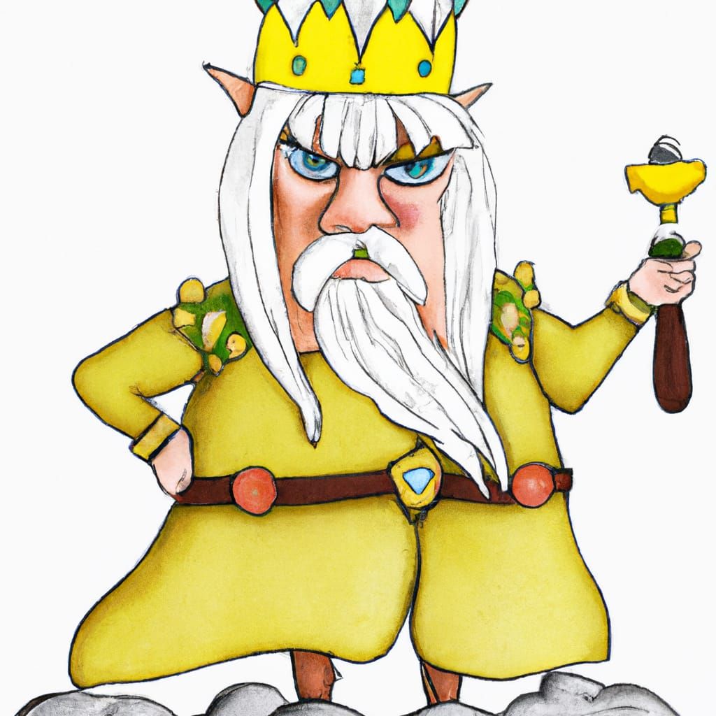 Blonde dwarf king