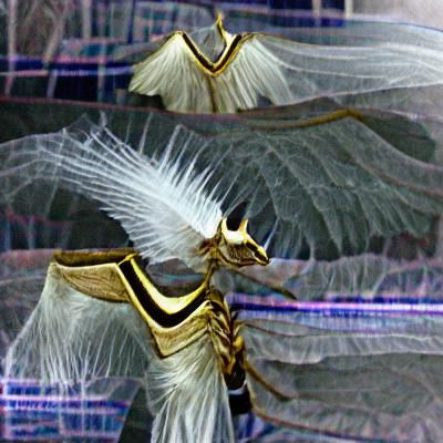 Feathery wings ophanim