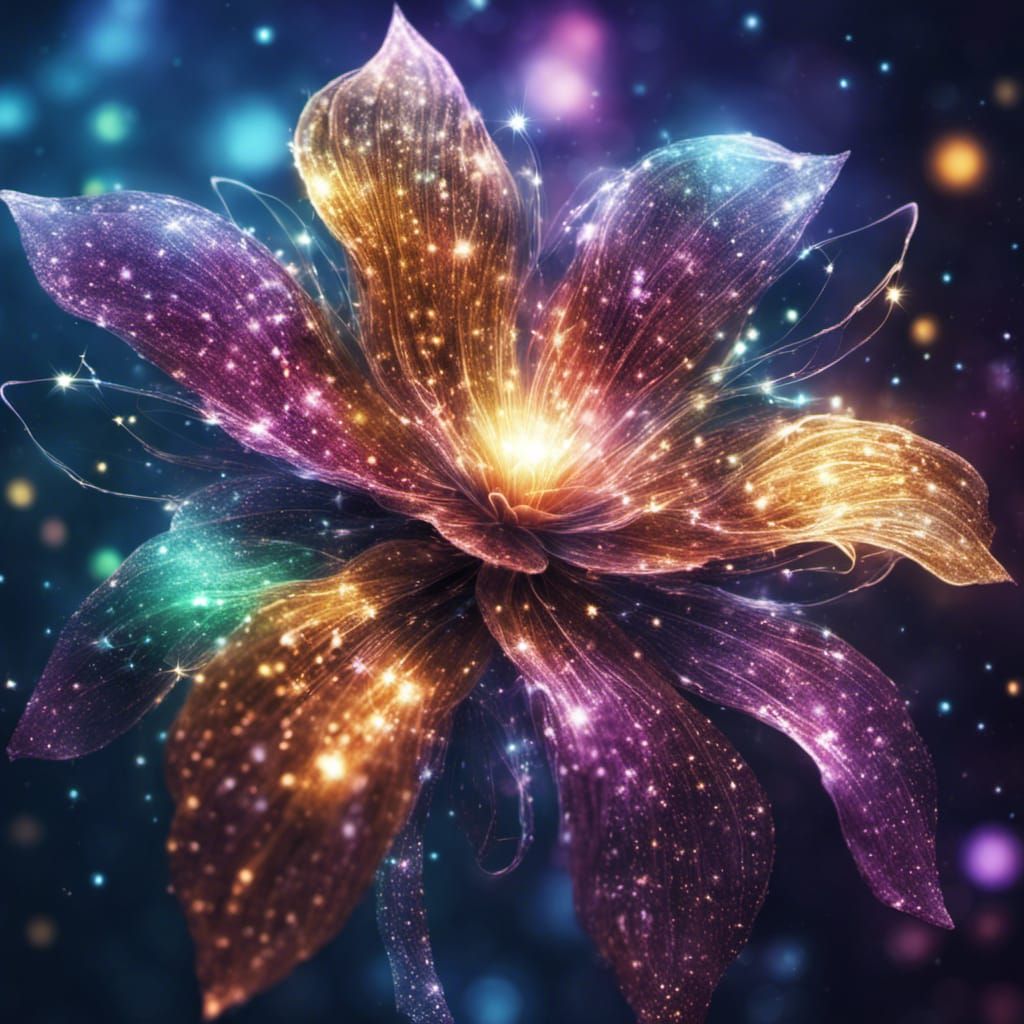 Glittering Flower - AI Generated Artwork - NightCafe Creator