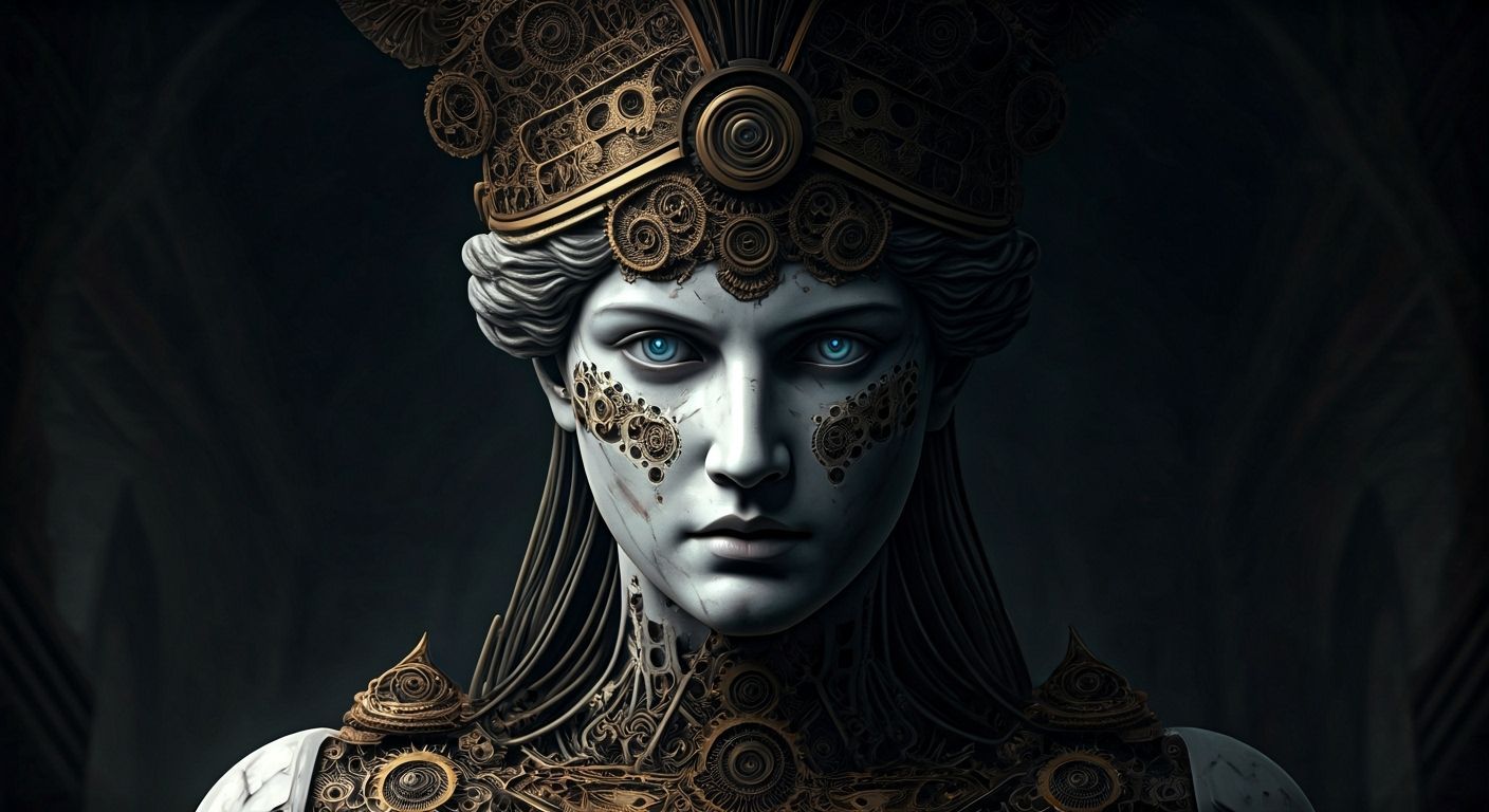 32k HDR absurdres. Deep shadows. Epic composition, cinematic quality, gearstyle.

chiaroscuro. extreme ...  by @onemiguel