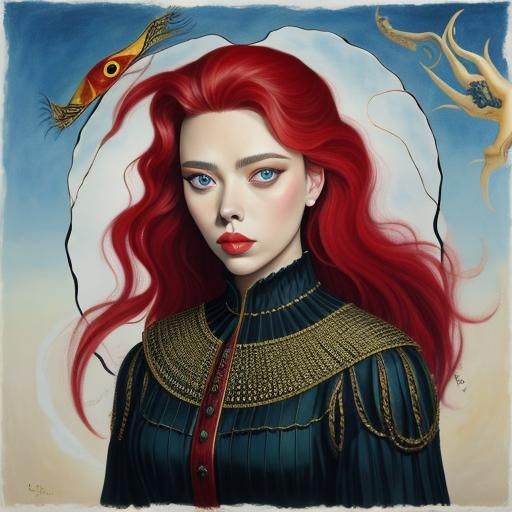 SCARLETT JOHANNSON PAINTED BY DALI