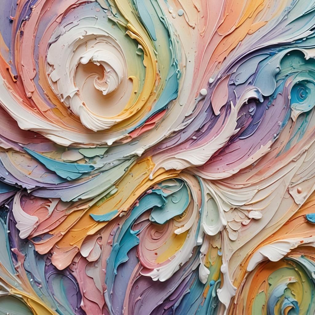 Dreamy Pastel Macro Photography with Swirling Colors