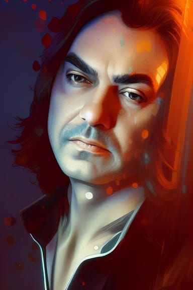 Neil Diamond head and shoulders portrait, 8k resolution conc...