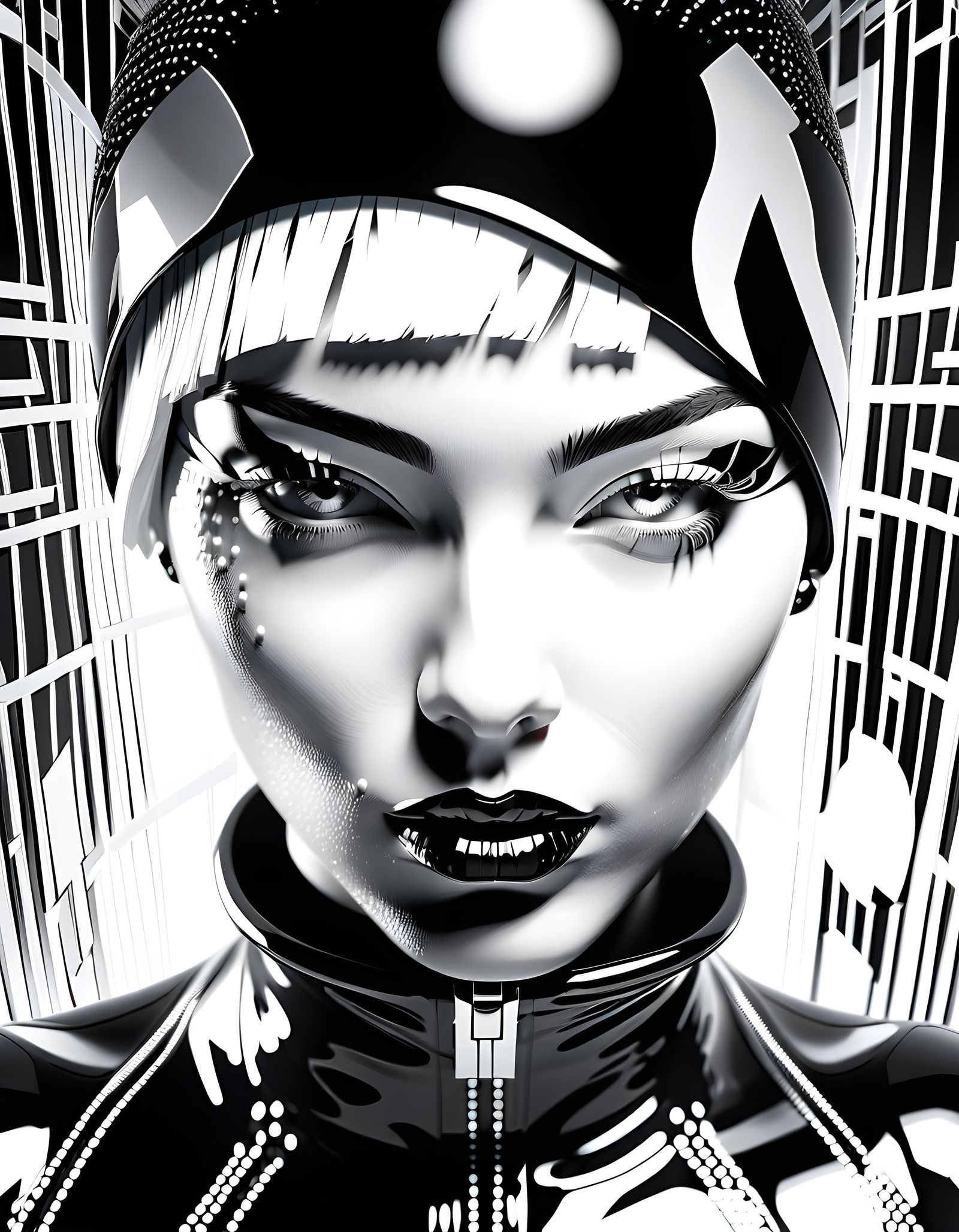 Black & White digital painting
