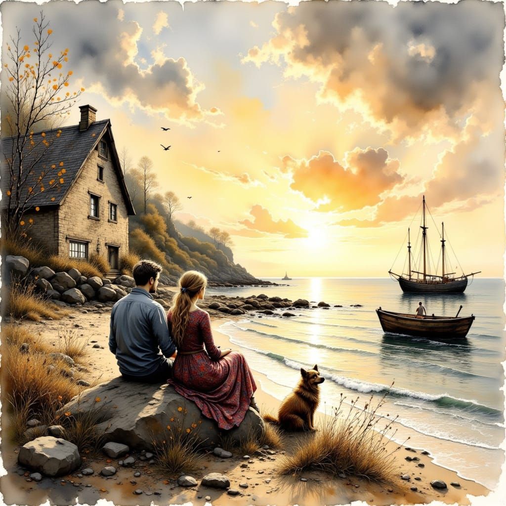 We rented a lovely sea-side cottage   by @Vaddi