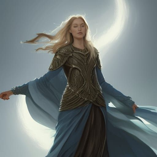 Lady Éowyn wore a great blue mantle of the colour of deep summer-night ...