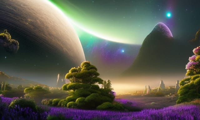 Space art, landscape, dreamscape, Open prompts! - AI Generated Artwork ...