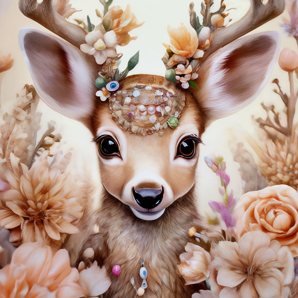 Красивый олененок