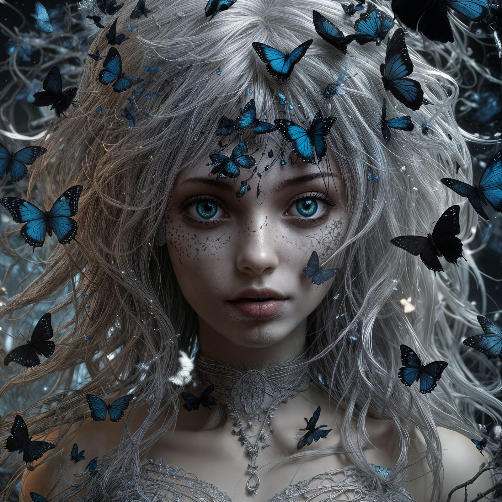 ultra-high resolution, intricately detailed, photorealistic digital art piece. The scene is deeply colored and haunting,...