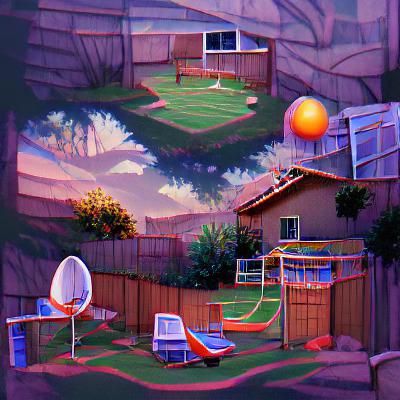 nostalgic backyard