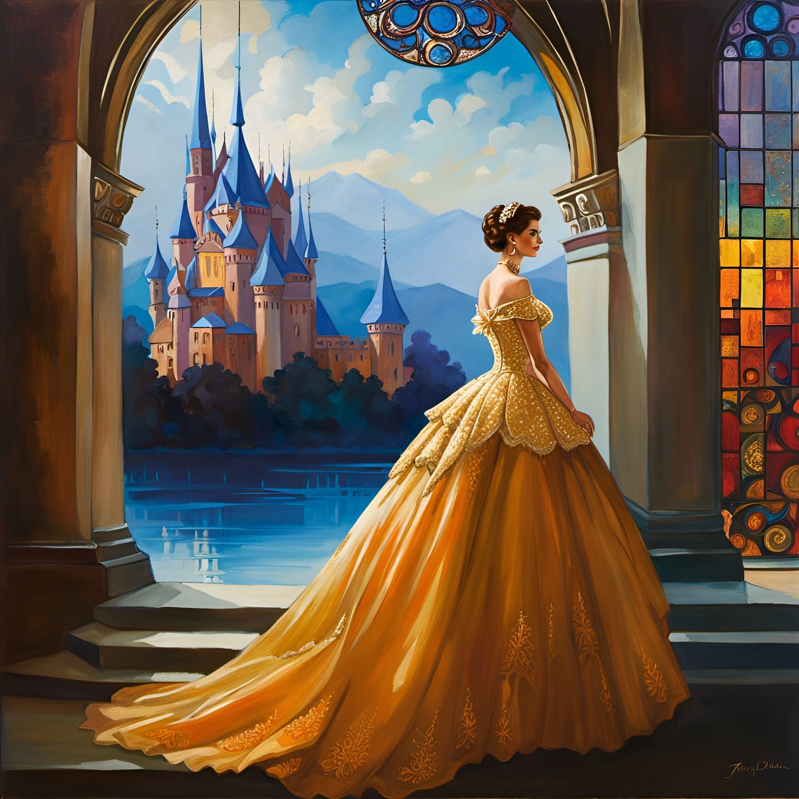 A Very Beautiful Girl in her Castle-Lair