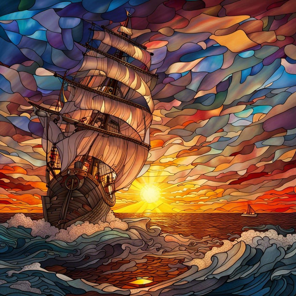 Stained Glass Smooth Sailing  by @Michael Bennett