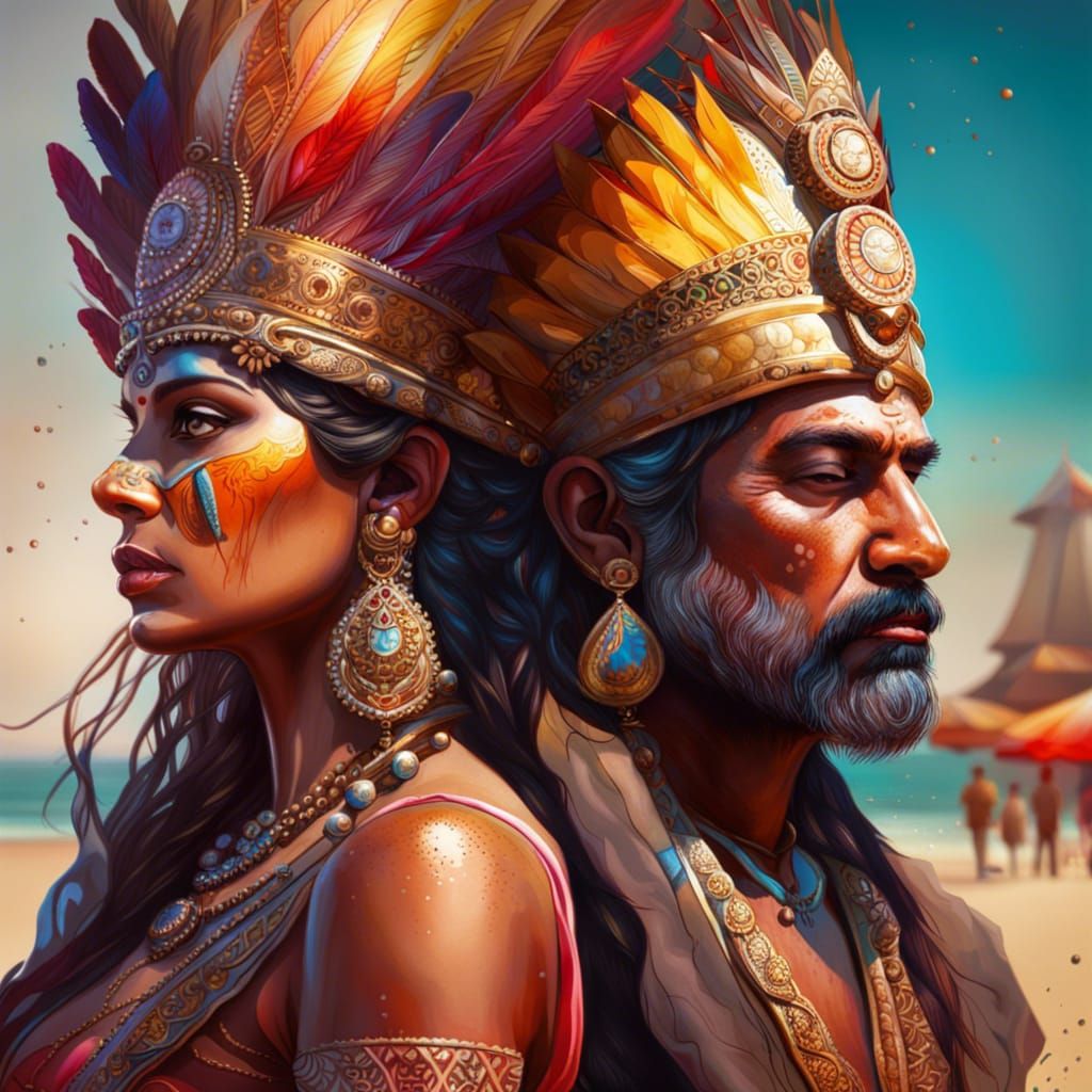 Indian King & Queen - AI Generated Artwork - NightCafe Creator