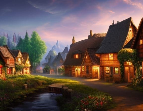 A beautiful quaint countryside village