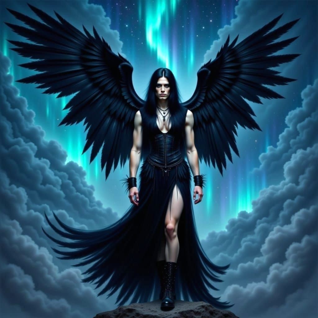 Lucifer descending gracefully