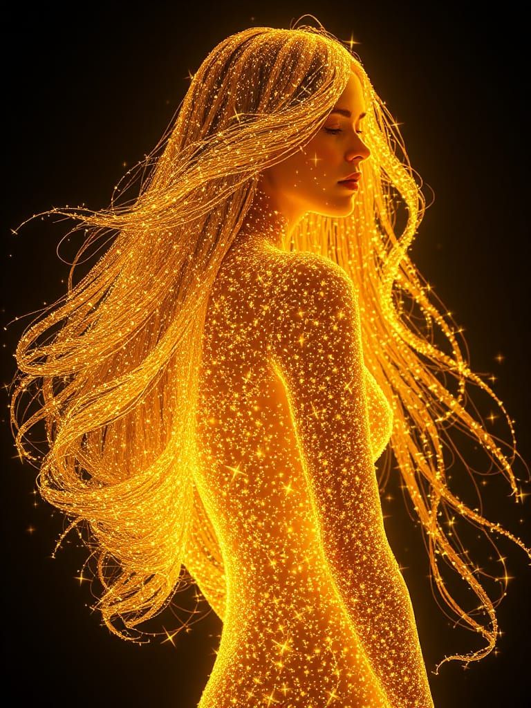 Golden Sparkle Lamp