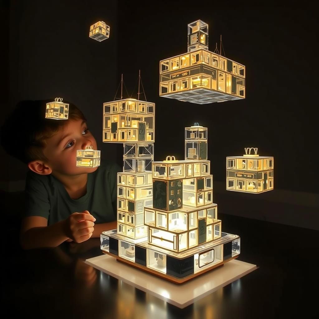 Gravity-Defying Building Blocks  by @sasha