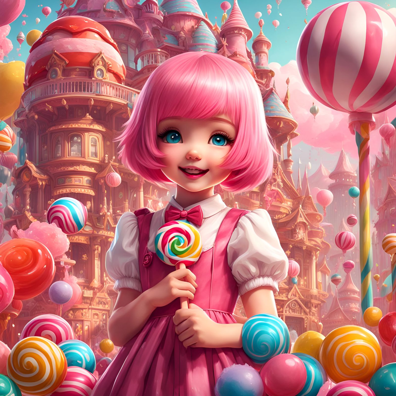 Cutesy Candy Wonderland - AI Generated Artwork - NightCafe Creator