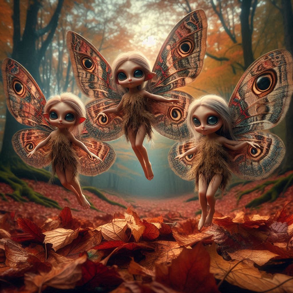 The flit and flutter of the autumn leaves