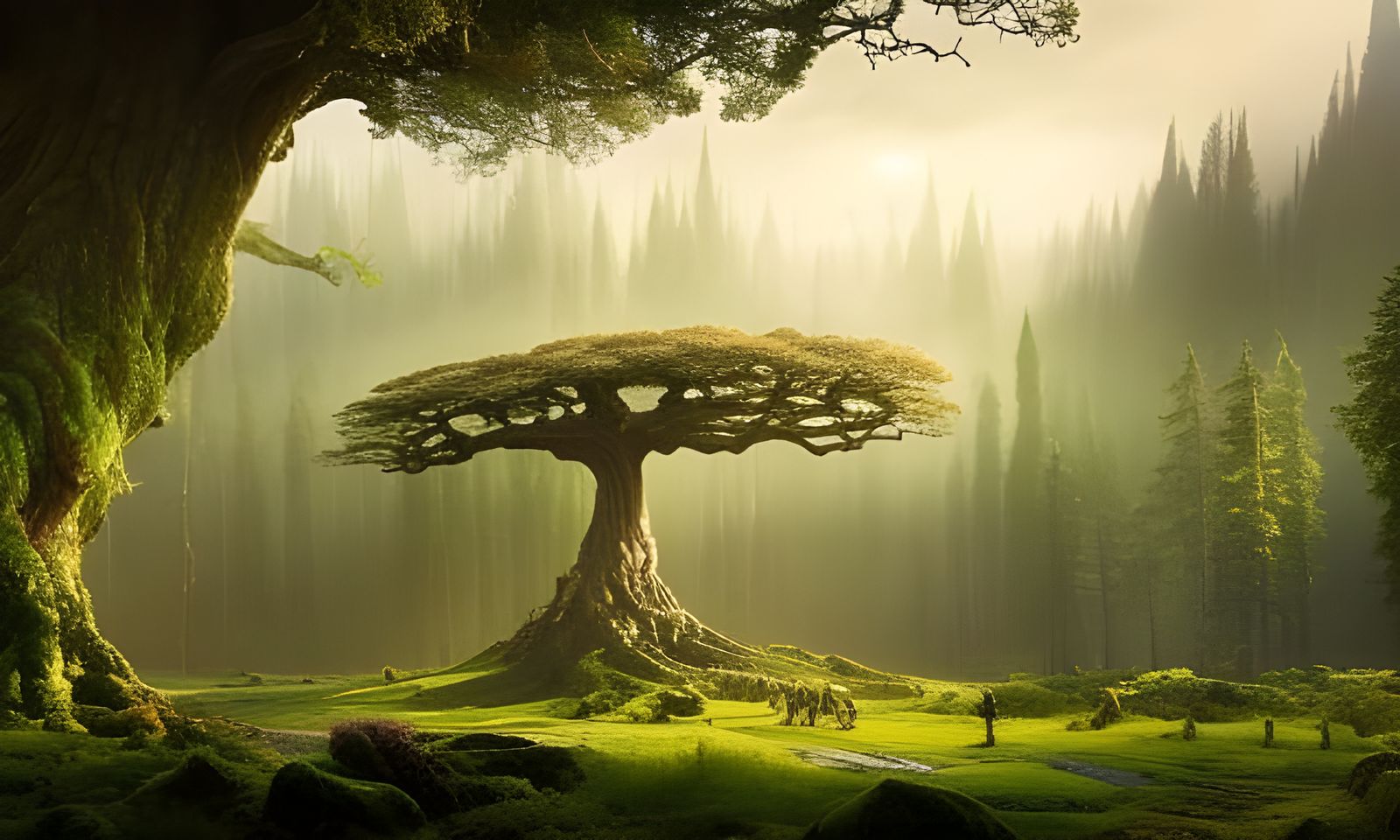 The World Tree Druid Grove AI Generated Artwork NightCafe Creator