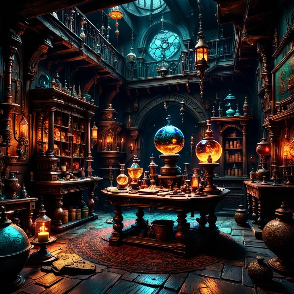 Medieval Alchemist Lab  by @DaturaX