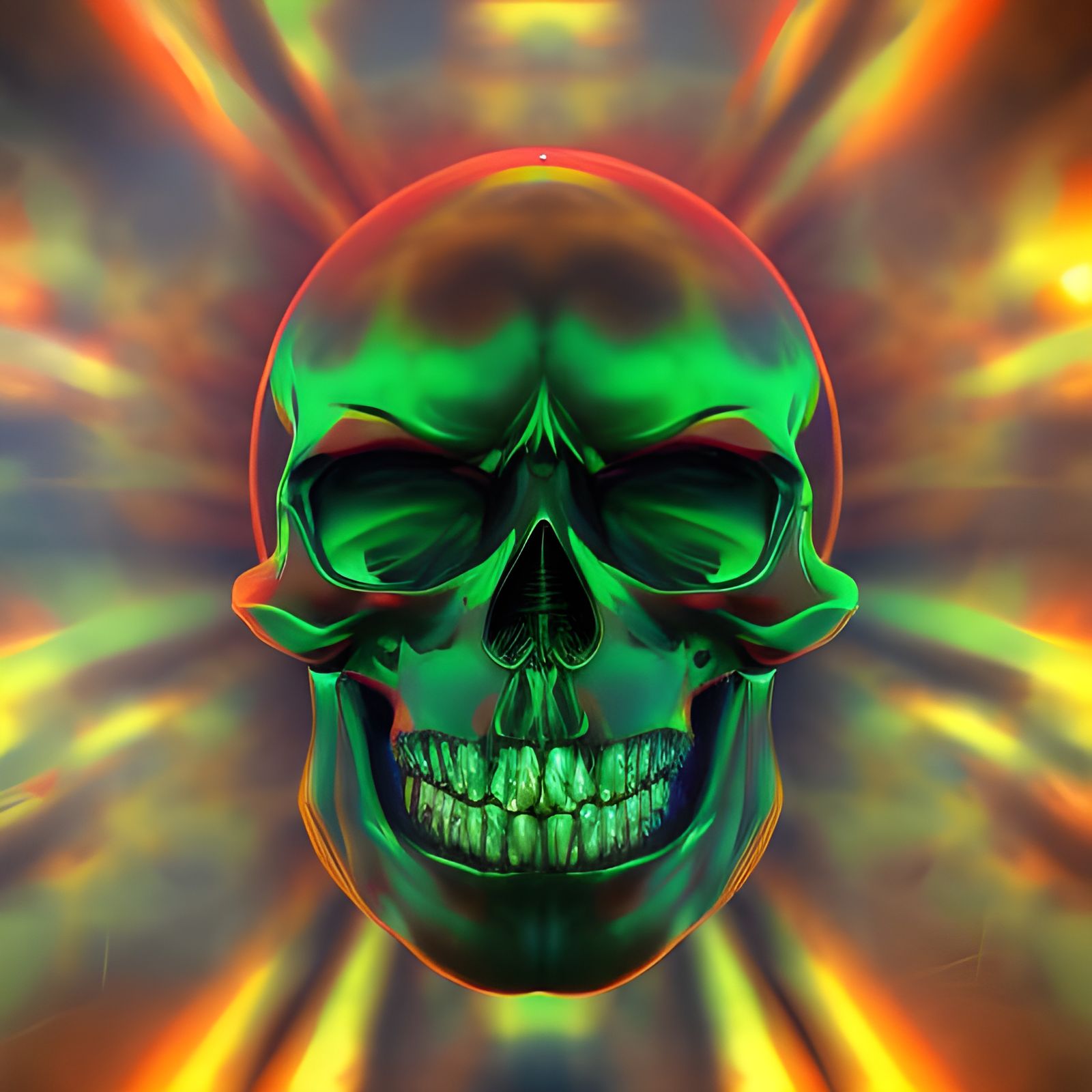 Green Skull - AI Generated Artwork - NightCafe Creator