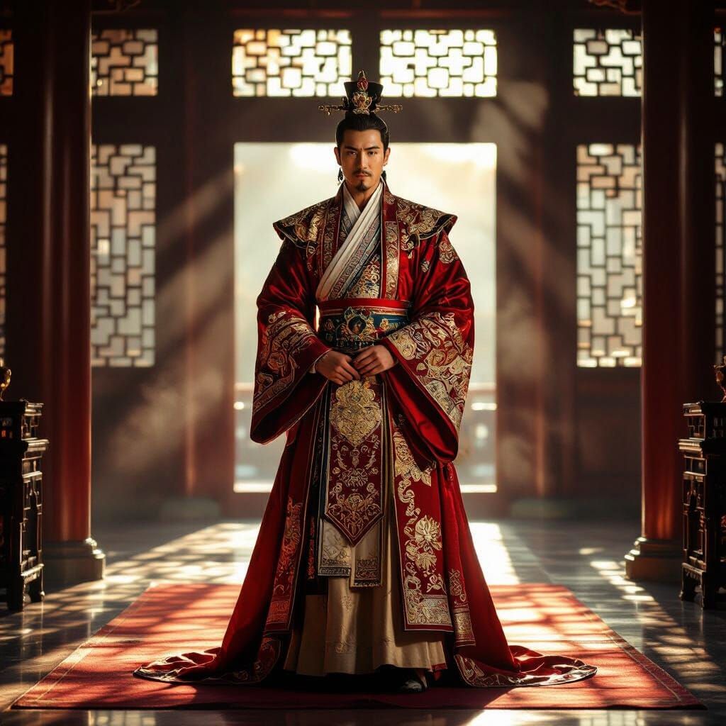 Tang Dynasty Prince Li Tai in Opulent Imperial Hall