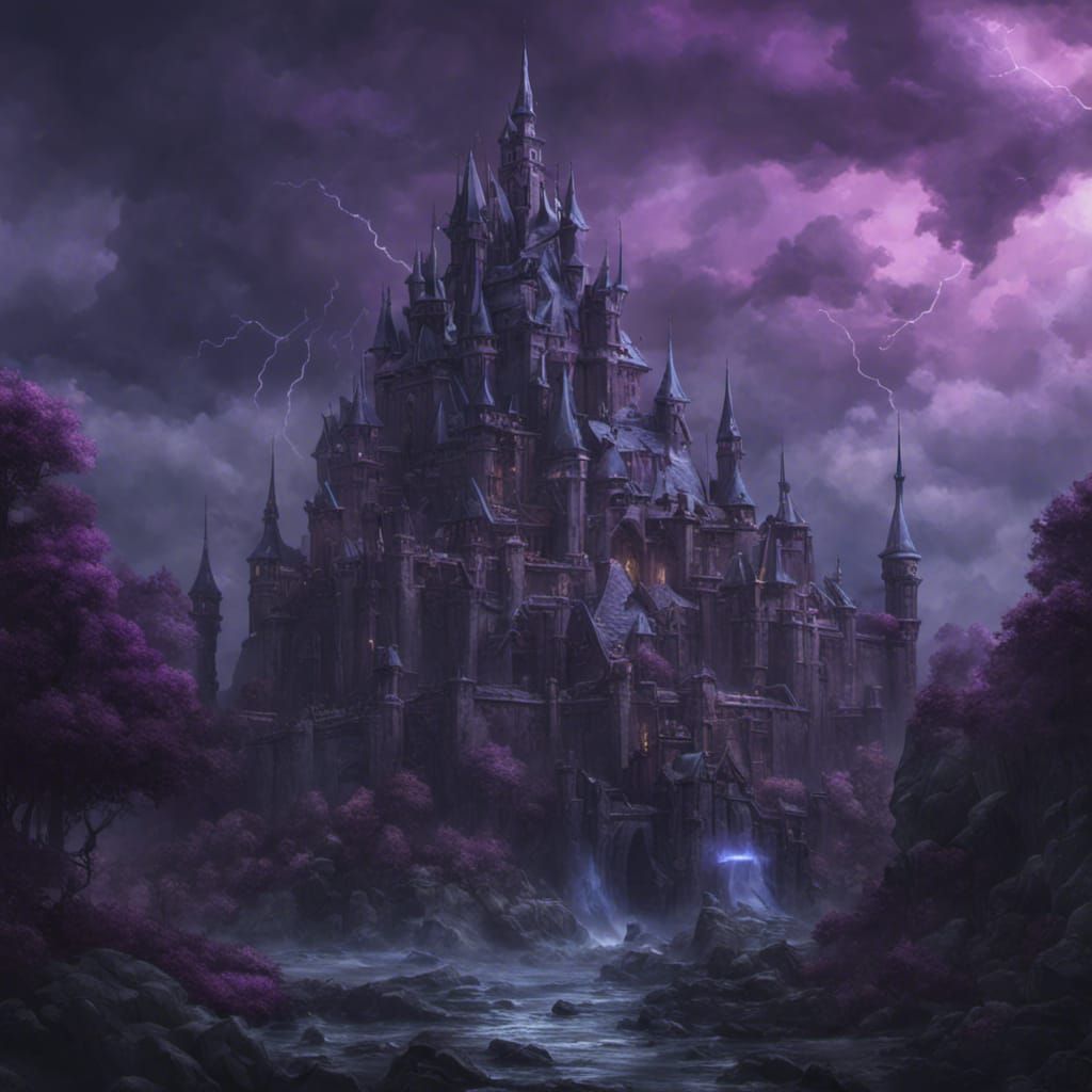 Lich kings castle under purple skies - AI Generated Artwork - NightCafe ...