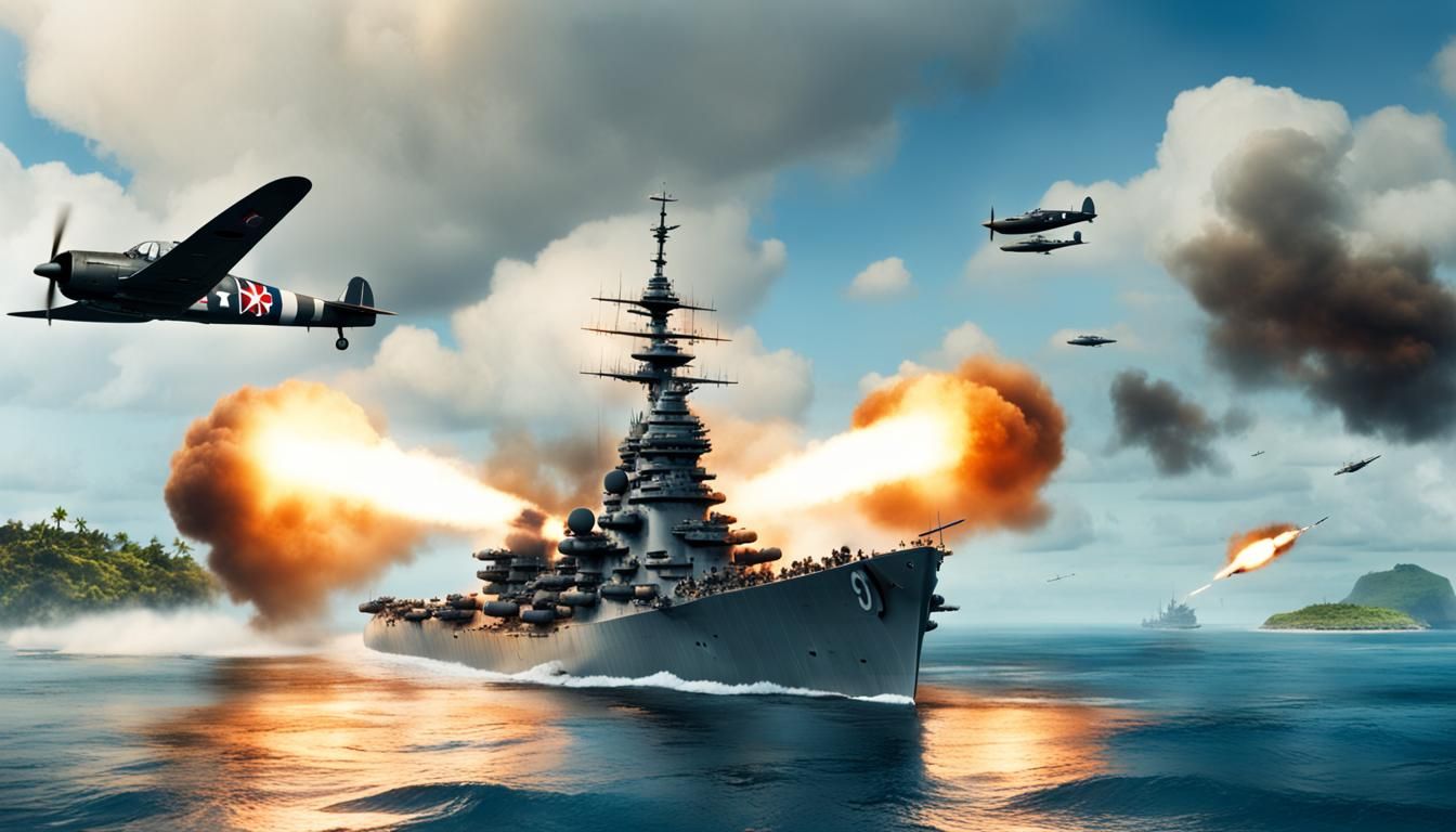 WWII South Pacific Naval Battle.