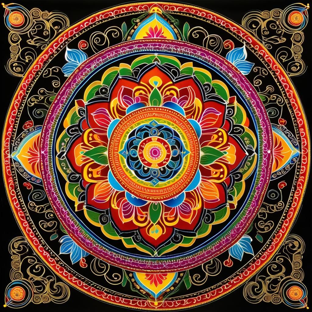 Mandala in vibrant colors