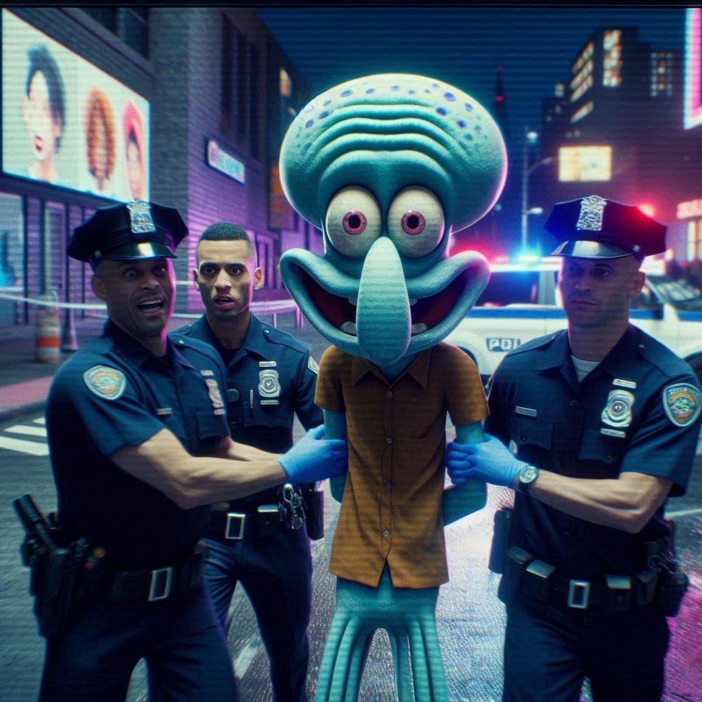 Squidward In Trouble
