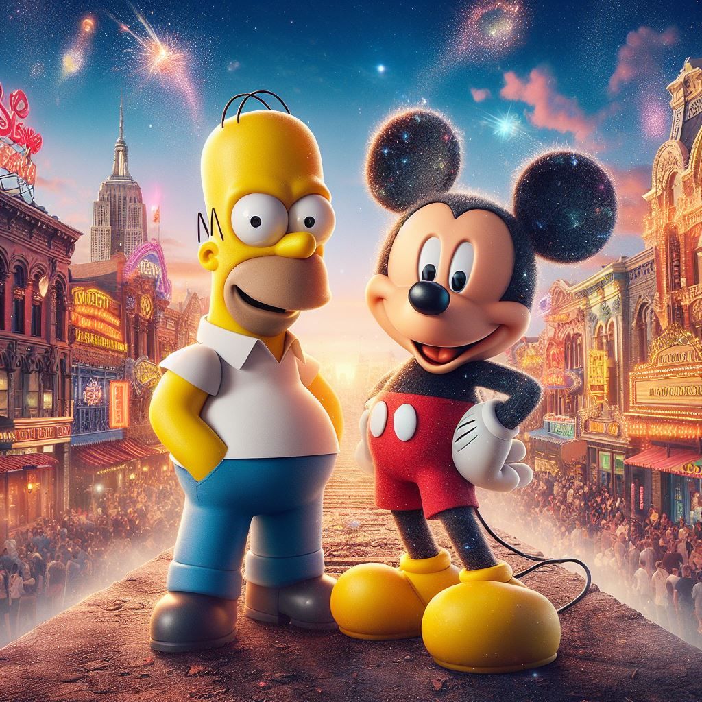 Simpson as Mickey Mouse
