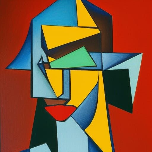 Abstract cubism portrait - AI Generated Artwork - NightCafe Creator