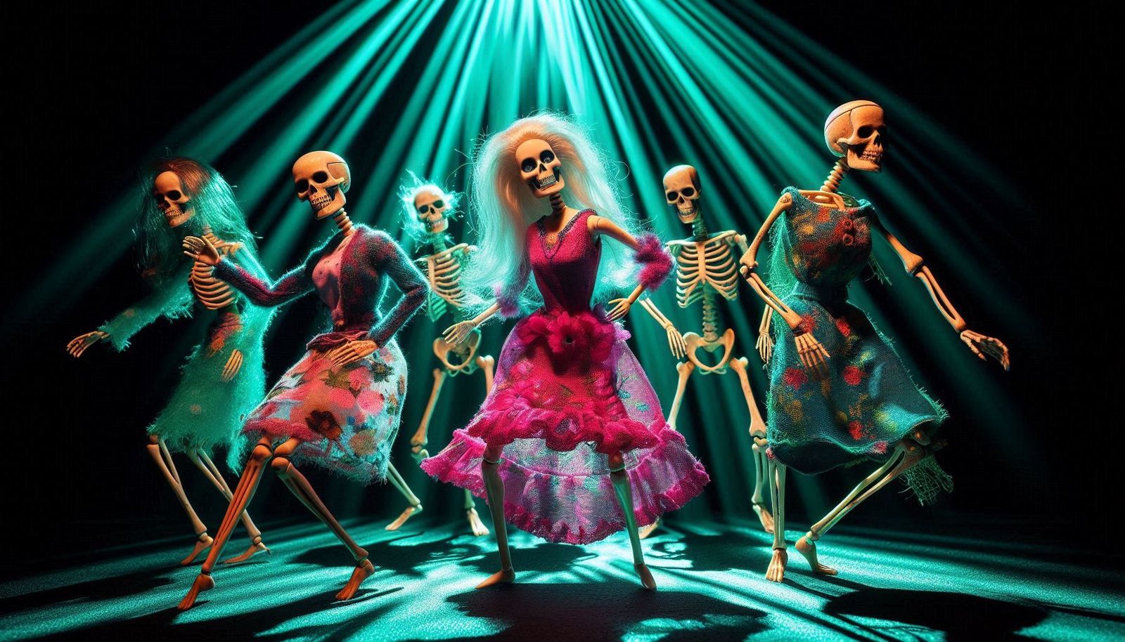 C'est la fête chez les squelettes !