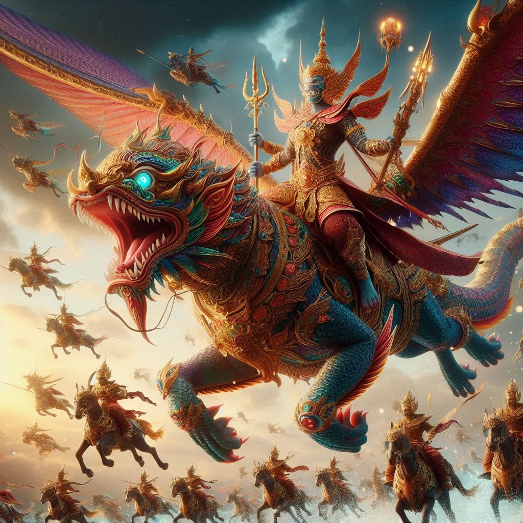 The army of the great flying Archon Fae-lo-shan