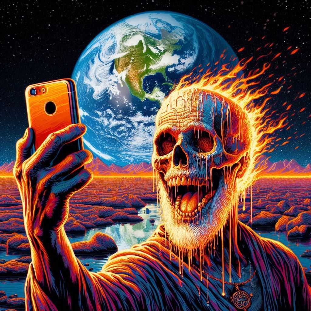 We want the last selfie with Earth melting in the background...