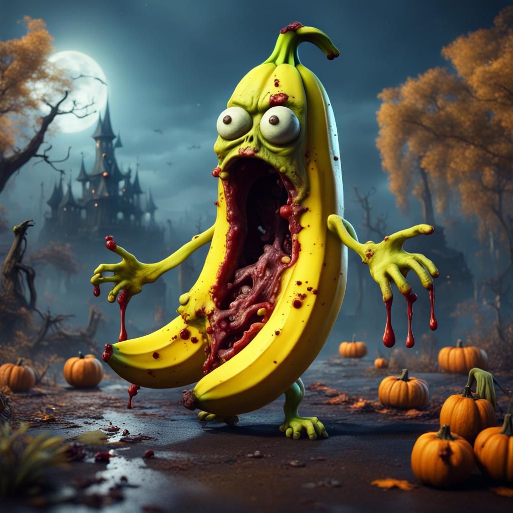 Zombie banana AI Generated Artwork NightCafe Creator