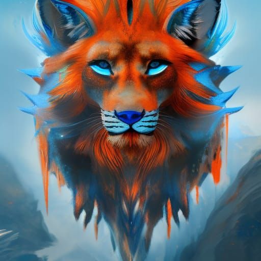 Lion + fox 
Blue
Red
White
Orange
Gold
Black