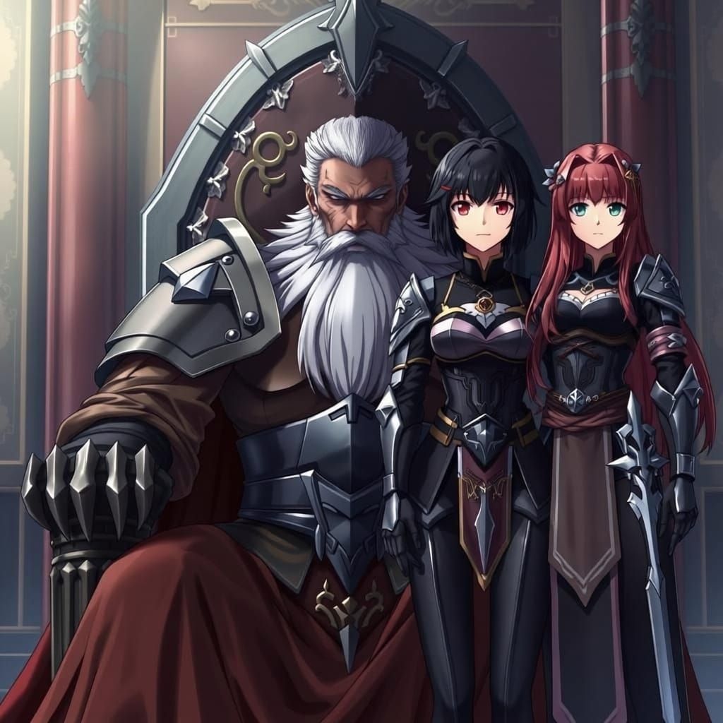 Me and akane working for king GeoFranz