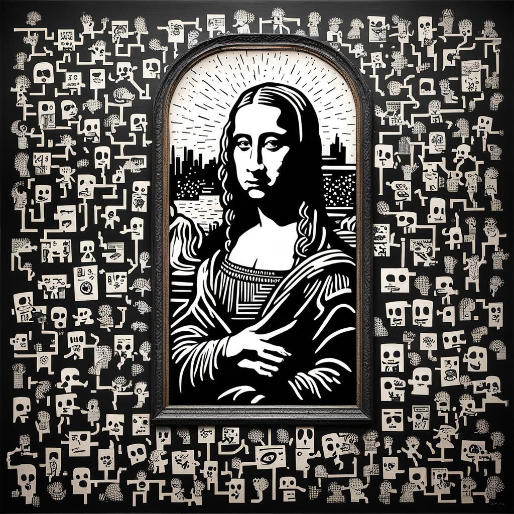 Mona Lisa+Banksy+Haring